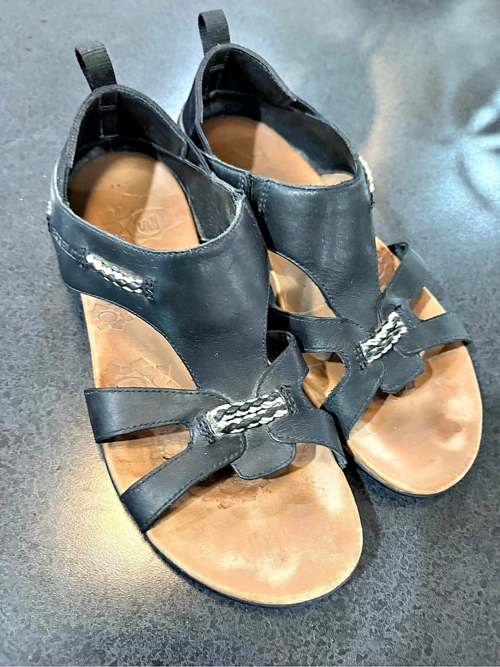Merrell Flaxen Women's Black & Brown Strappy Sandals US 8